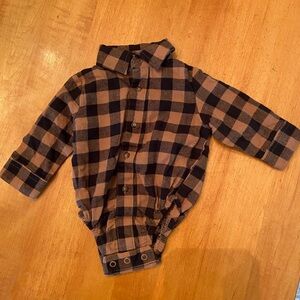 Plaid Baby Onesie